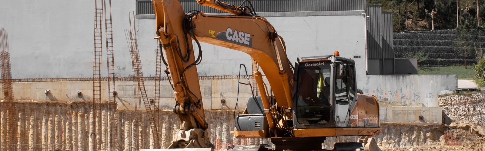Excavator on a job site in Columbus